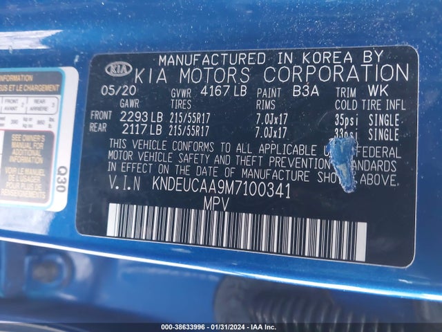 KIA SELTOS S 2021 KNDEUCAA9M7100341 Image 9