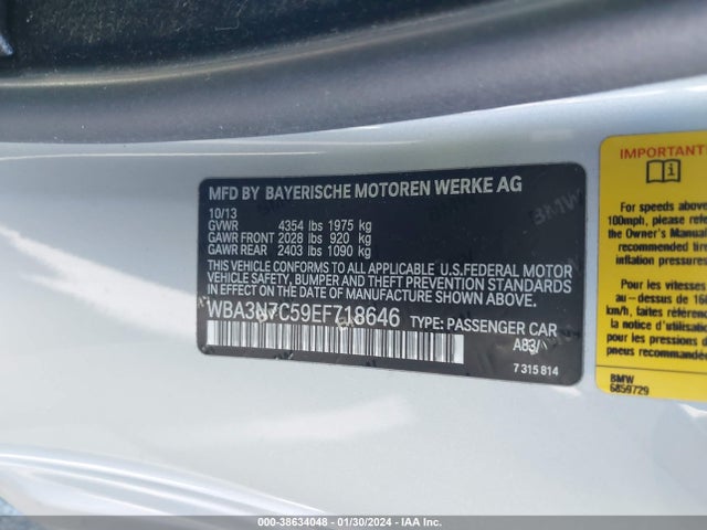 BMW 428i 2014 WBA3N7C59EF718646 Image 9
