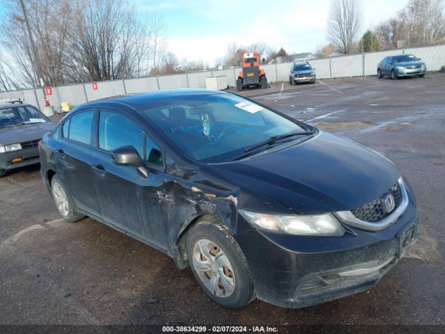 Auction sale of the 2013 Honda Civic Lx, vin: 2HGFB2F57DH586055, lot number: 38634299