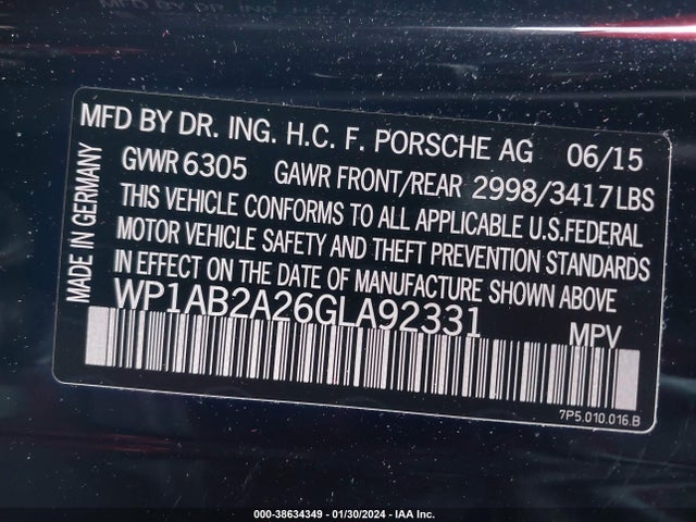 2016 PORSCHE CAYENNE WP1AB2A26GLA92331 Photo 8