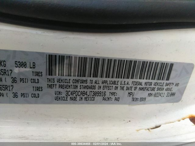 2018 DODGE JOURNEY 3C4PDCAB4JT309916 Photo 8