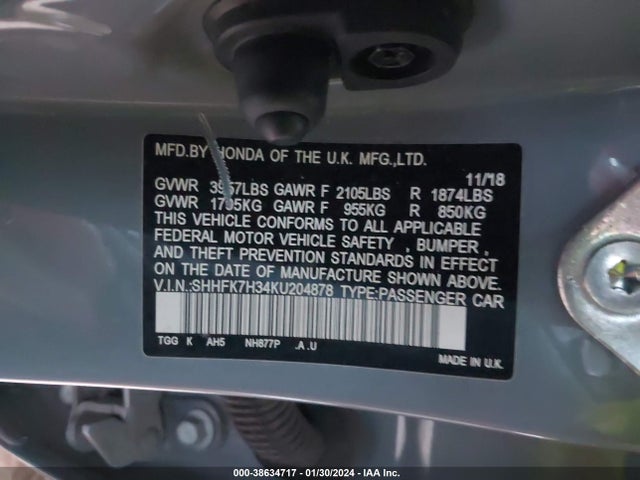 Honda Civic Lx 2019 SHHFK7H34KU204878 Image 9