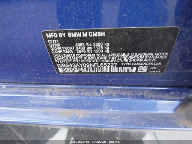 BMW M3 Competition Xdrive 2022 WBS43AY09NFL65227 Image 9