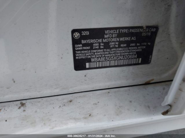 WBA8E5G5XGNU20684 BMW 320i Xdrive