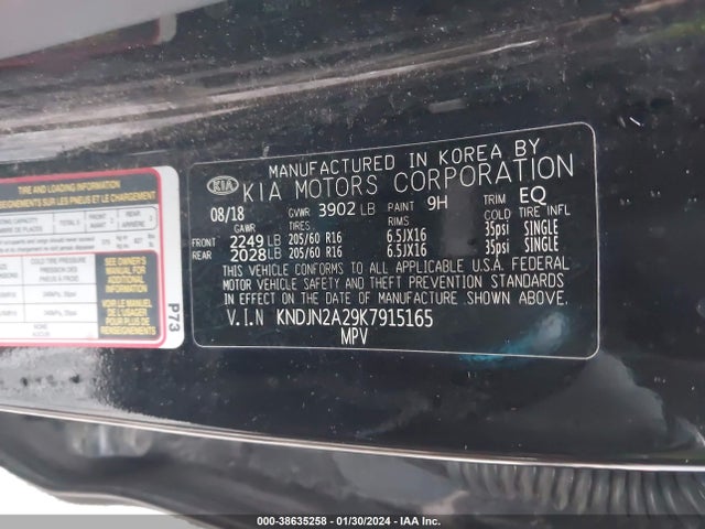 KIA Soul 2019 KNDJN2A29K7915165 Image 9