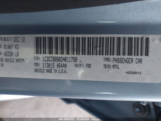 2013 CHRYSLER 200 1C3CCBBB6DN611758 Photo 8