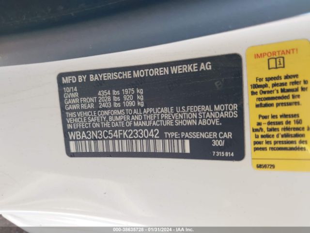 WBA3N3C54FK233042 BMW 428i