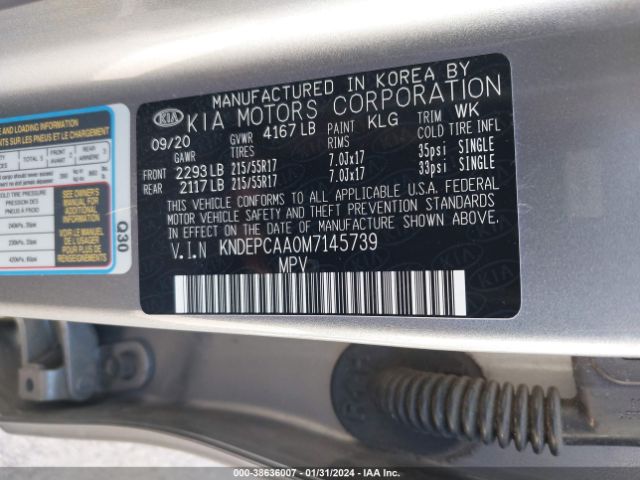 KNDEPCAA0M7145739 KIA Seltos Lx