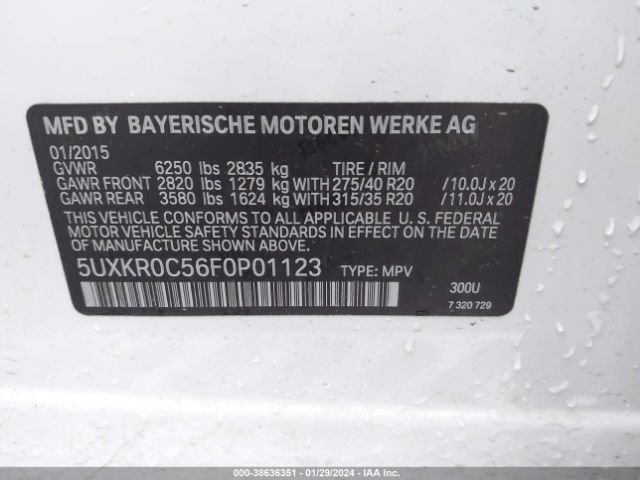 5UXKR0C56F0P01123 BMW X5 Xdrive35i