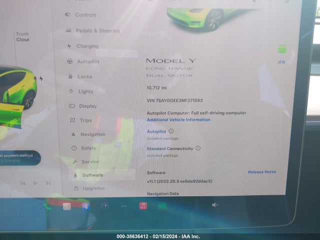 Tesla Model Y Long Range Dual Motor All-wheel Drive 2022 7SAYGDEE3NF371563 Image 16