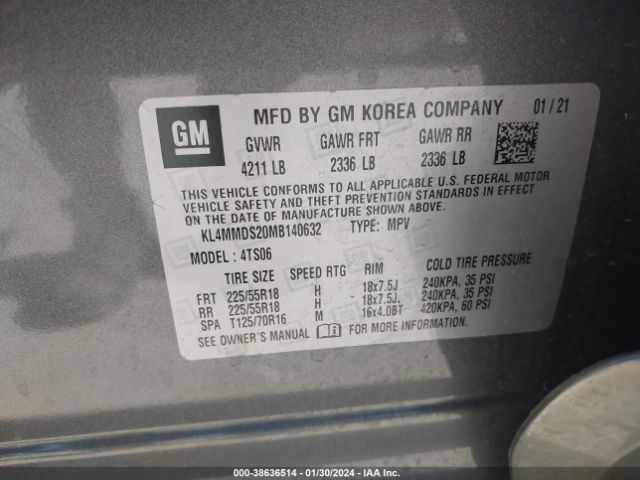 2021 BUICK ENCORE GX KL4MMDS20MB140632 Photo 8
