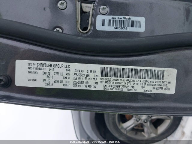 Dodge Journey Crossroad 2014 3C4PDCGG4ET260922 Image 9