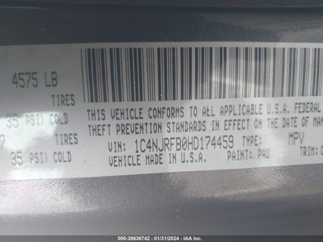 1C4NJRFB0HD174459 Jeep Patriot Latitude 4x4