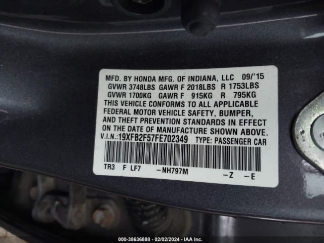 19XFB2F57FE702349 Honda Civic Lx