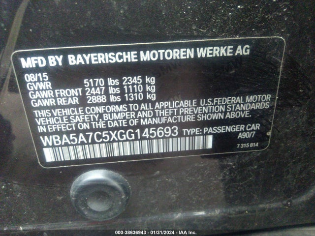 WBA5A7C5XGG145693 BMW 528i Xdrive