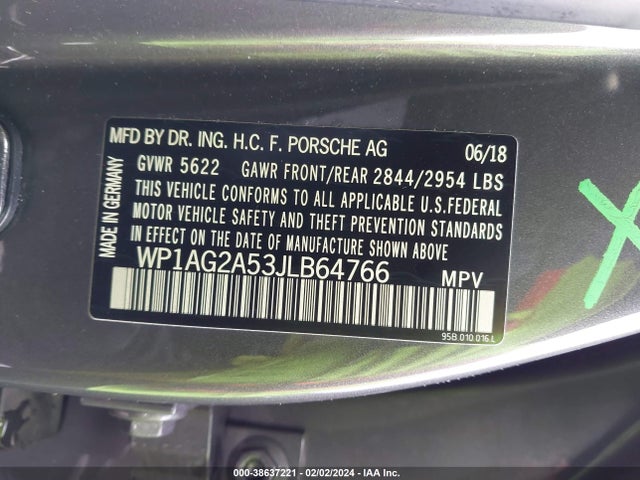 2018 PORSCHE MACAN WP1AG2A53JLB64766 Photo 8