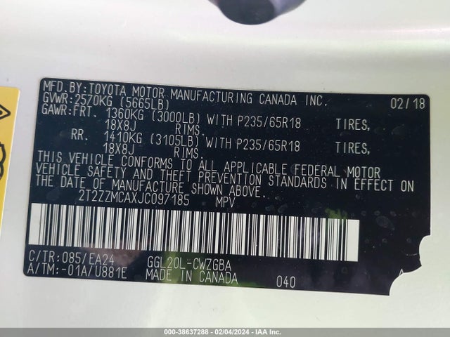 Lexus RX 350 2018 2T2ZZMCAXJC097185 Image 9