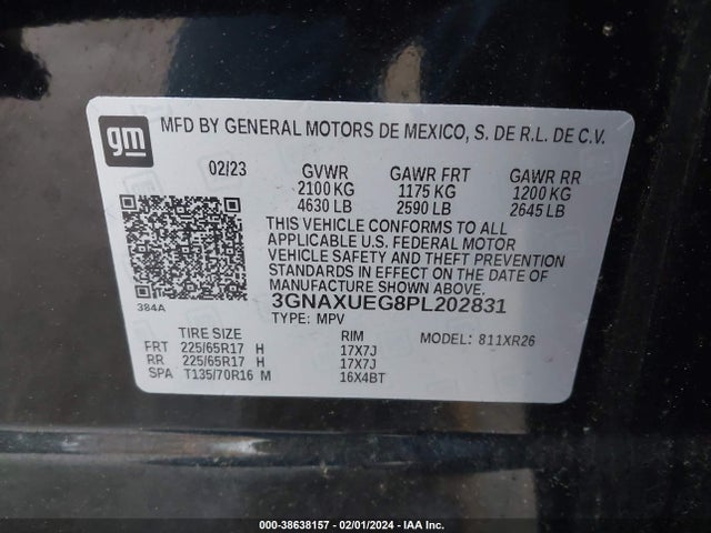 Chevrolet Equinox Awd Lt 2023 3GNAXUEG8PL202831 Image 9