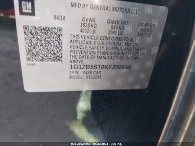 Chevrolet Malibu 1ls 2019 1G1ZB5ST0KF200844 Image 9