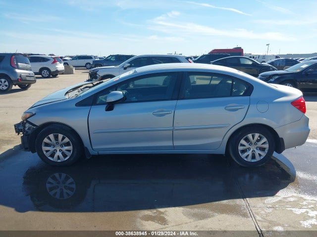 2012 HONDA CIVIC LX VIN: 2HGFB2F5XCH551329