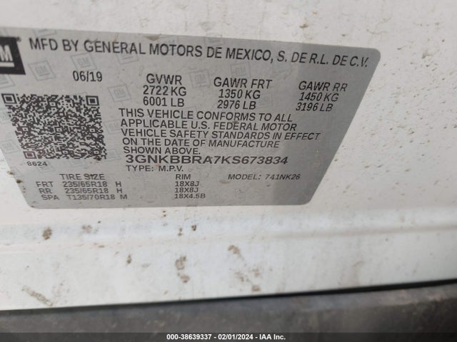 Chevrolet Blazer 2019 3GNKBBRA7KS673834 Image 9