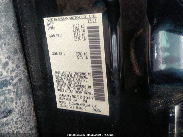 Nissan Maxima Platinum Xtronic Cvt 2022 1N4AA6FV7NC503947 Image 9