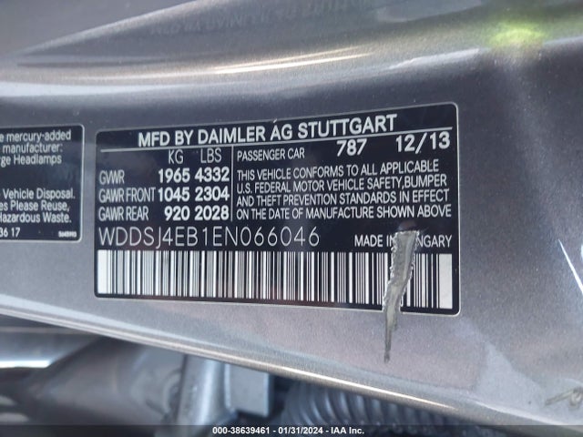 Mercedes-Benz CLA 250 2014 WDDSJ4EB1EN066046 Image 9