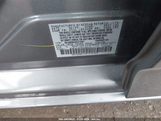 3N1AB8BV4NY276901 Nissan Sentra S Xtronic Cvt