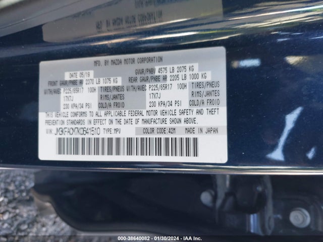 Mazda Cx-5 Touring 2019 JM3KFACM7K0641510 Image 9