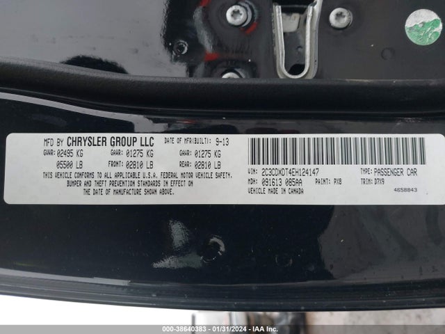 Dodge CHARGER R/T 2014 2C3CDXDT4EH124147 Image 9