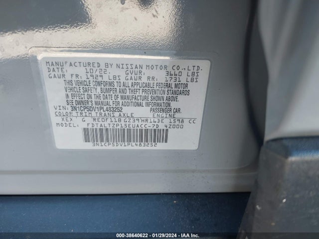 Nissan Kicks Sr Xtronic Cvt 2023 3N1CP5DV1PL483252 Image 9