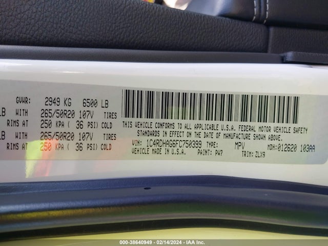 Dodge Durango Sxt 2015 1C4RDHAG6FC750399 Image 9