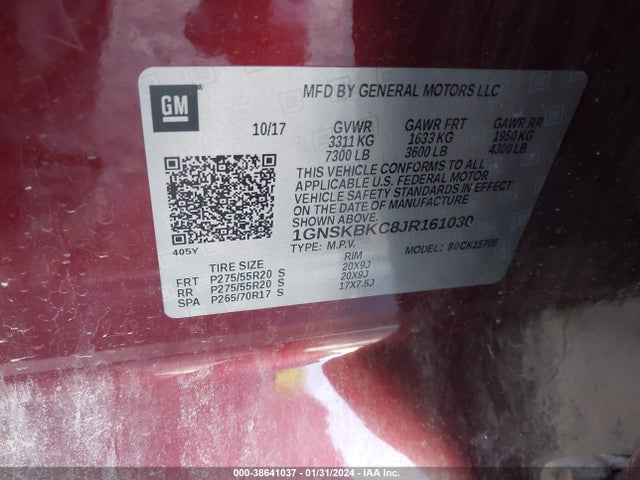 Chevrolet Tahoe Lt 2018 1GNSKBKC8JR161030 Image 9