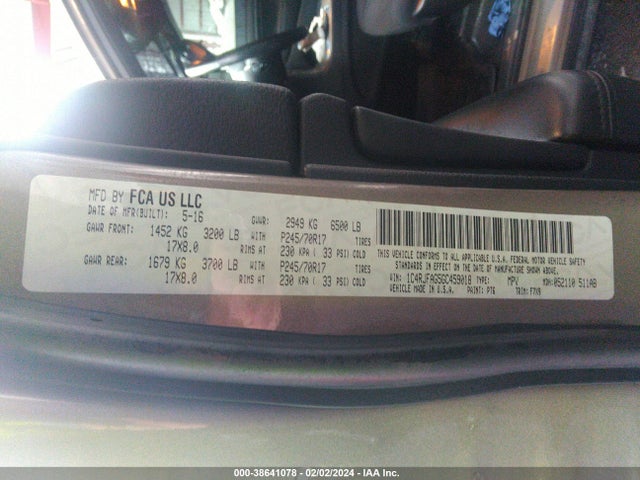 Jeep Grand Cherokee Laredo 2016 1C4RJFAG5GC459018 Image 9