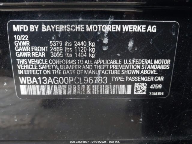 WBA13AG00PCL96783 BMW 530e