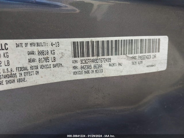 2013 FIAT 500 3C3CFFAR9DT672499 Photo 8