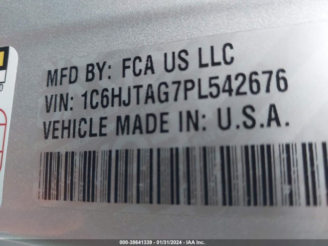 1C6HJTAG7PL542676 Jeep Gladiator Sport S 4x4