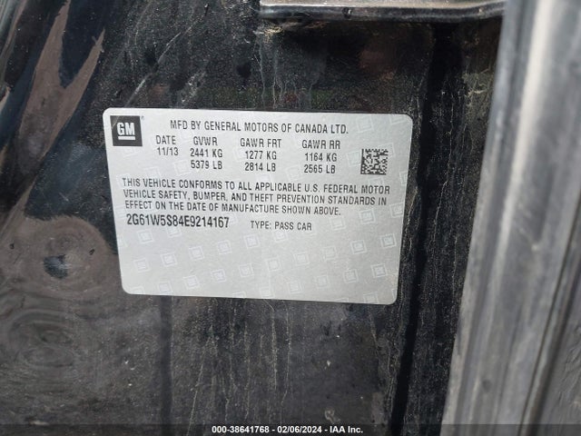 2G61W5S84E9214167 Cadillac Xts Vsport Platinum