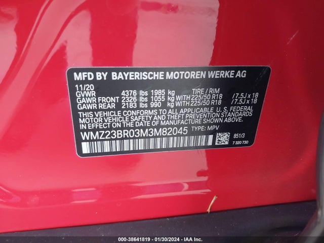 2021 MINI COUNTRYMAN WMZ23BR03M3M82045 Photo 8