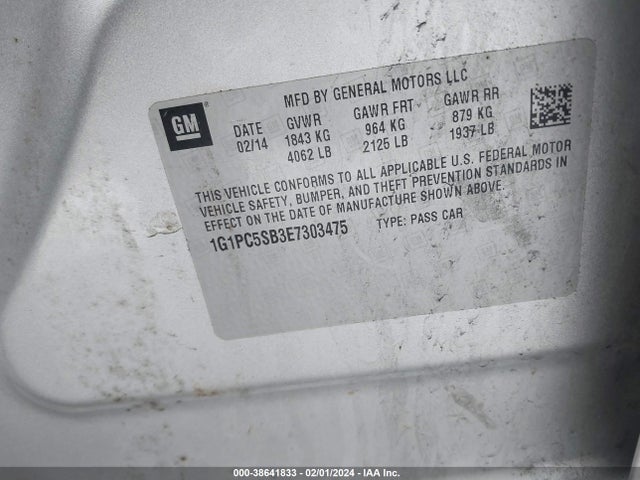 Chevrolet Cruze 1lt Auto 2014 1G1PC5SB3E7303475 Image 9