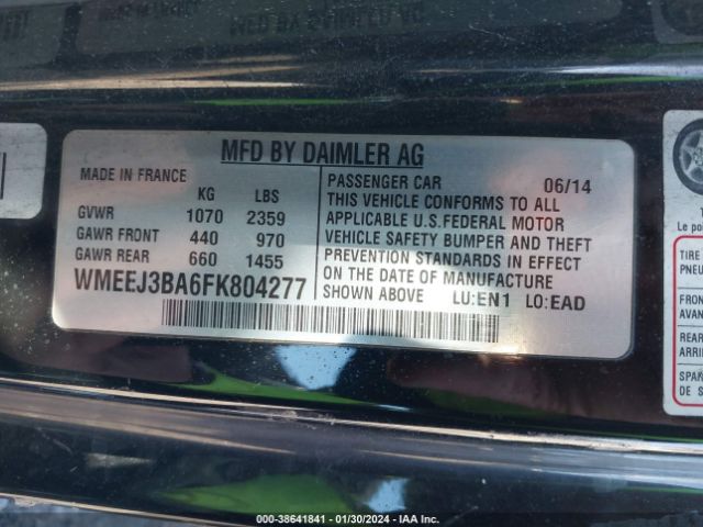 WMEEJ3BA6FK804277 Smart Fortwo Passion/pure