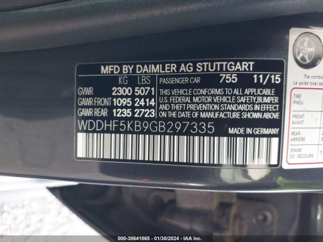 WDDHF5KB9GB297335 Mercedes-Benz E 350