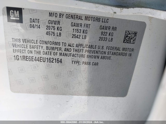 Chevrolet Volt 2014 1G1RE6E44EU162164 Image 9