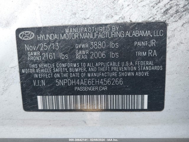 Hyundai ELANTRA SE 2014 5NPDH4AE6EH456266 Image 9