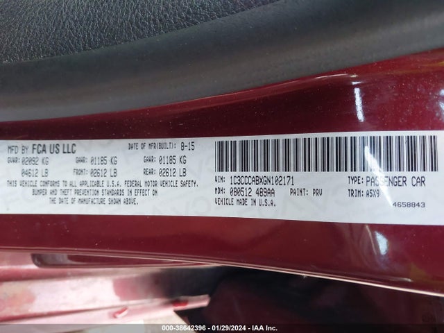 1C3CCCABXGN102171 Chrysler 200 Limited