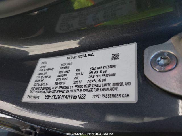 5YJ3E1EA7PF651823 Tesla Model 3 Rear-wheel Drive