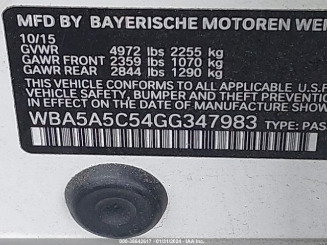 WBA5A5C54GG347983 BMW 528I
