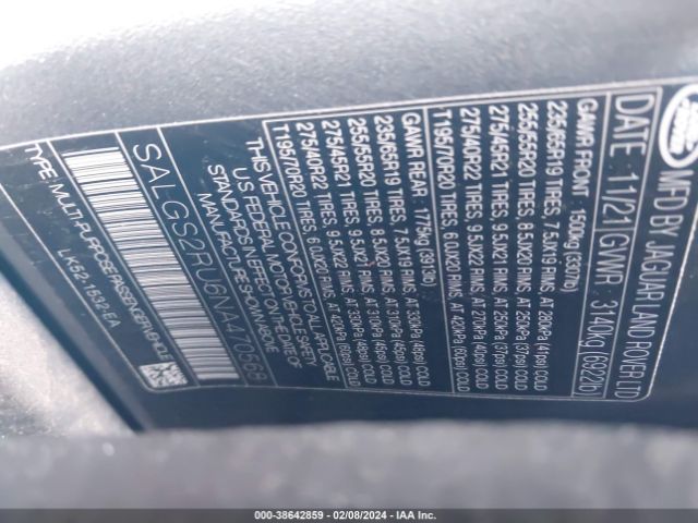 SALGS2RU6NA470568 Land Rover Range Rover Westminster