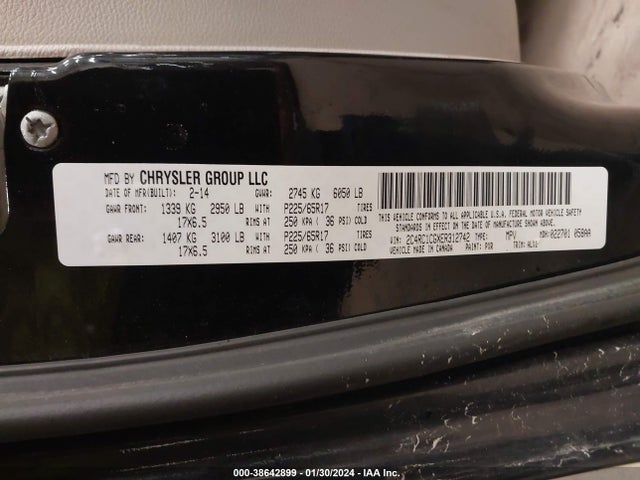 2C4RC1CGXER312742 Chrysler Town & Country Touring-l