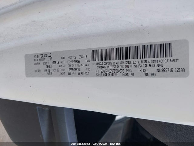 3C6TRVDG5FE510276 RAM Promaster 2500 High Roof